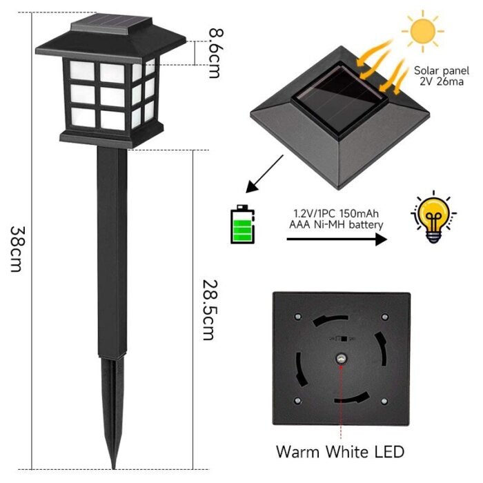 outdoor led solar lights waterproof lawn lamps image