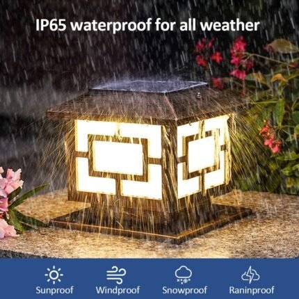 outdoor post light ip65 waterproof solar image