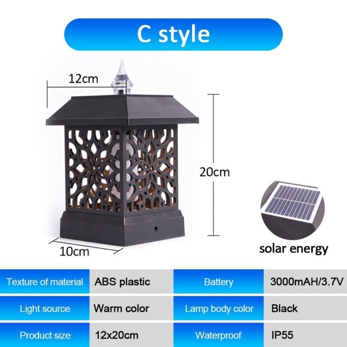 outdoor post light ip65 waterproof solar image