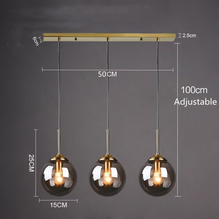cognac smoky gray clear glass ball led image