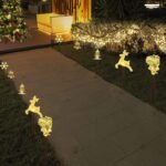 5 pack solar christmas stacke light outdoor image