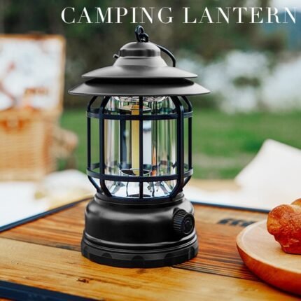 new portable camping retro lamp usb rechargeable image