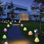 led solar string lights waterproof mushroom image