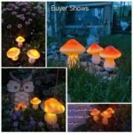 led solar string lights waterproof mushroom image