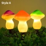 led solar string lights waterproof mushroom image