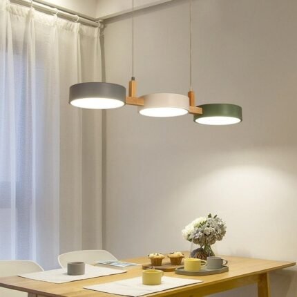 nordic wood kitchen pendant lights image