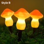 led solar string lights waterproof mushroom image