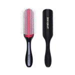 denman curly hair brush d4 9 row styling brush for women and men image