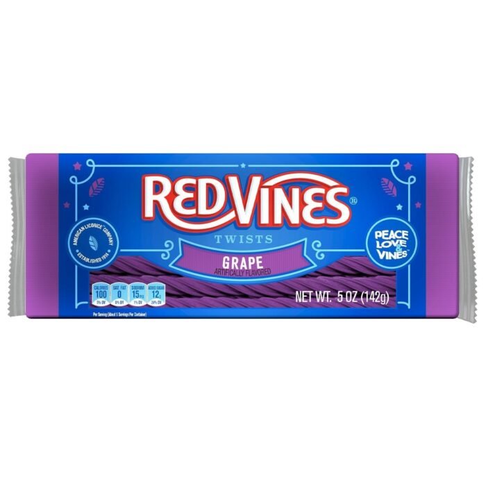 red vines grape licorice twists 50z tray image