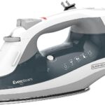 black decker one step steam iron with even steam stainless steel soleplates and smart steam control grey image