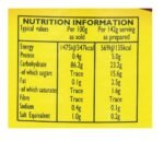 bird vanilla flavored custard powder nutrition information