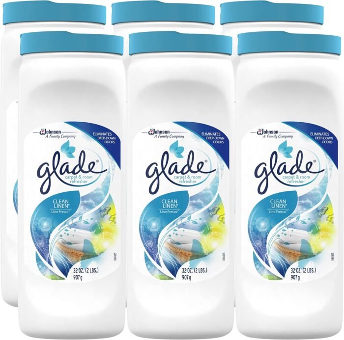 glade carpet and room refresher clean linen 32 oz 6 count image