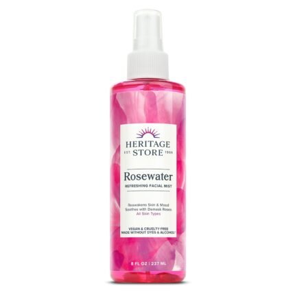 HERITAGE STORE Rosewater Spray | Hydrating Mist for Skin & Hair | 8 oz