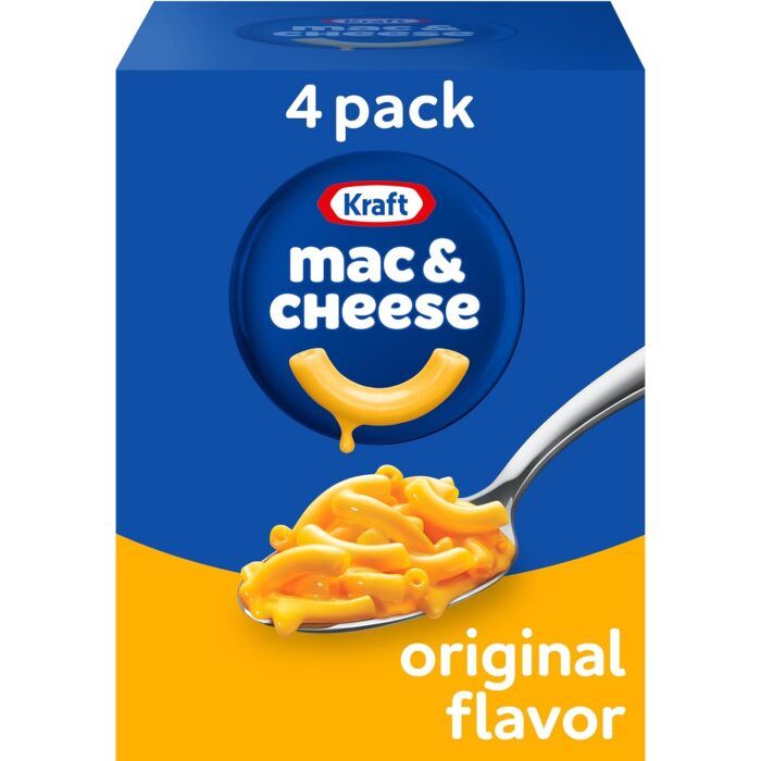 Kraft Original Macaroni & Cheese Dinner (4 ct Pack, 7.25 oz Boxes) - Image 1