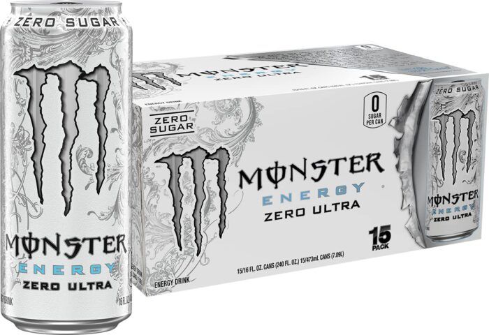 Monster Energy Zero Ultra, Sugar Free Energy Drink, 16 Ounce (Pack of 15) - Image 1