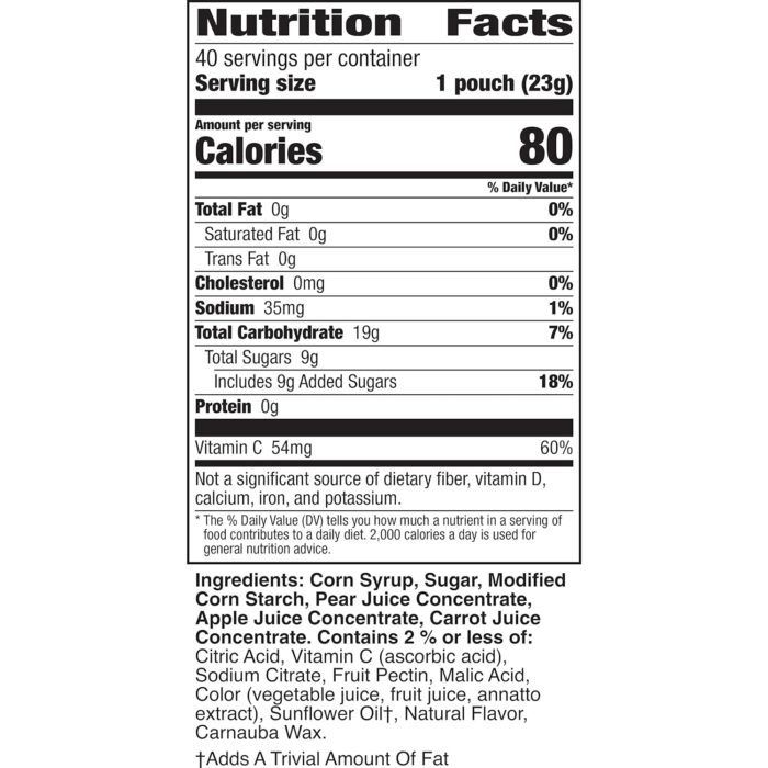 Mott's Fruit Flavored Snacks, Assorted Fruit, Pouches, 0.8 oz, 40 ct - Image 8