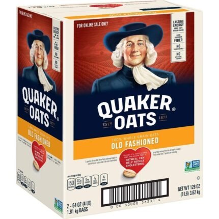 Quaker Old Fashioned Rolled Oats, 2-64oz Bags, 4 Pound (Pack of 2)