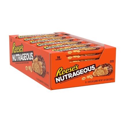 reeses nutrageous peanut butter caramel peanut candy bars image
