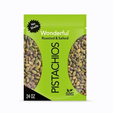 wonderful pistachios no shells roasted & salted nuts pack image