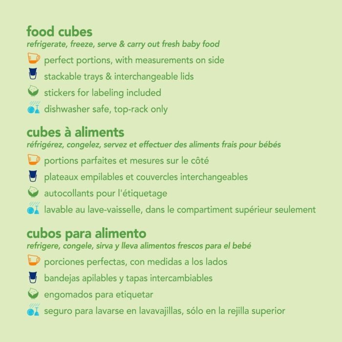 green sprouts fresh baby food unbreakable cubes image