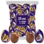 cadbury eggs 13 caramel eggs and 12 chocolate creme eggs pack image
