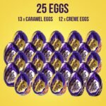 cadbury eggs 13 caramel eggs and 12 chocolate creme eggs pack image