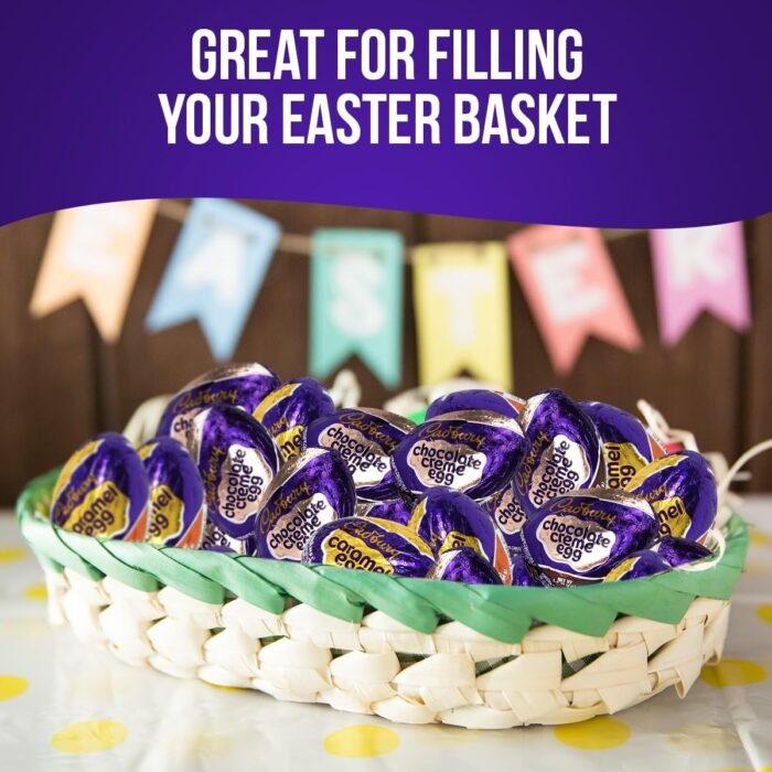cadbury eggs 13 caramel eggs and 12 chocolate creme eggs pack image