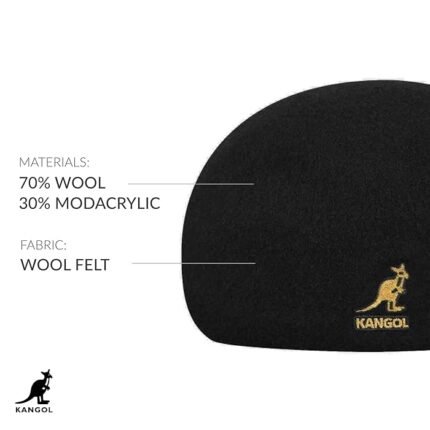 kangol seamless wool black gold l image