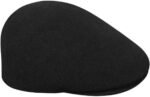 kangol 507 seamless wool flat hatfor women and men black large cap image