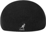 kangol 507 seamless wool flat hatfor women and men black large cap image