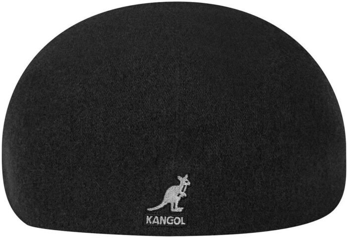 kangol 507 seamless wool flat hatfor women and men black large cap image