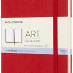 moleskine hard cover large scarlet red 104 pages art sketchbook image