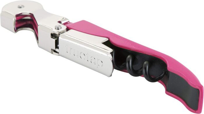 TrueTap Pink Double-Hinged Corkscrew with Foil Cutter - Image 7