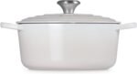 le creuset enameled cast iron signature round dutch oven 4.5 qt meringue image
