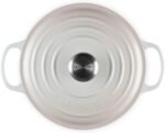 le creuset enameled cast iron signature round dutch oven 4.5 qt meringue image