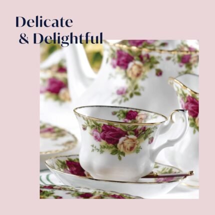 old country roses teacup & saucer set 6.5 oz image