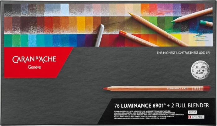 caran d ache luminace 6901 colored pencil set 76 art image