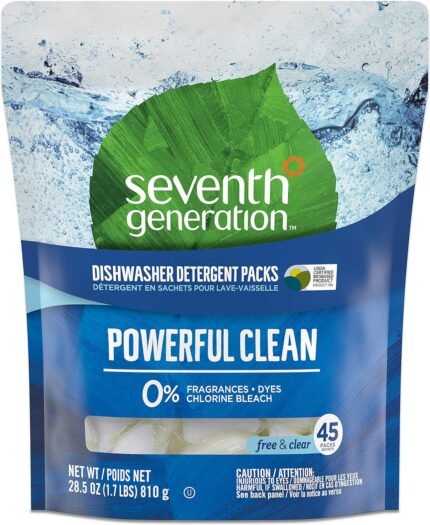 seventh generation dishwasher detergent packs 45 tablets pack image