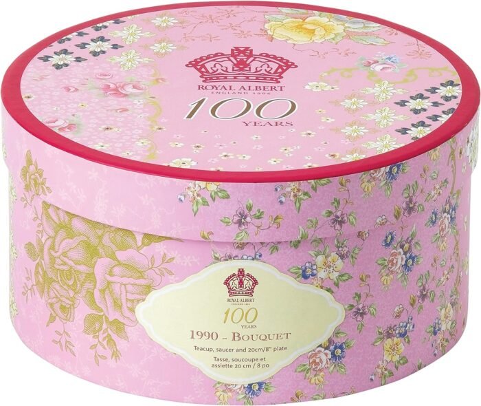 royal albert 100 years 1990 3 piece set bouquet image