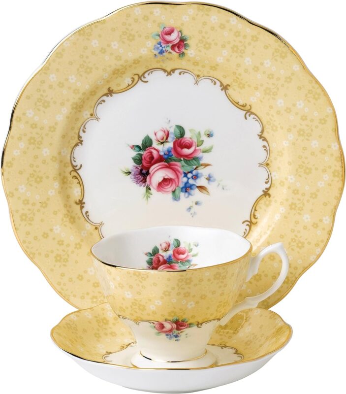 royal albert 100 years 1990 3 piece set bouquet image