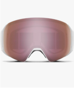 smith 4d mag s goggles with chromapop lens white chunky knit everyday rose gold mirror lens image