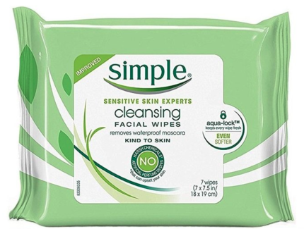 simple kts cleansing facial wipes pack image