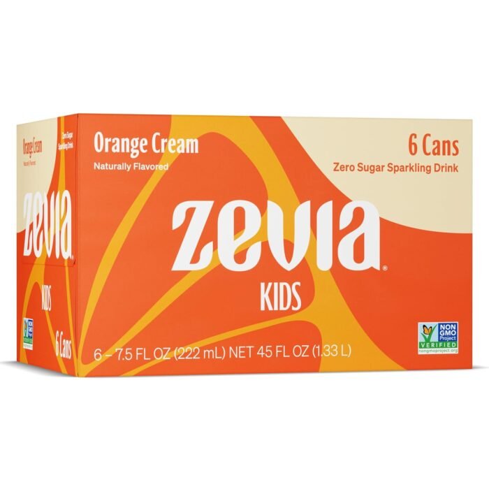 zevia soda orange cream sparkling drink image