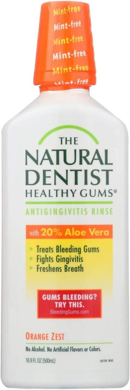 natural dentist healthy fums daily oral rinse orange zest image