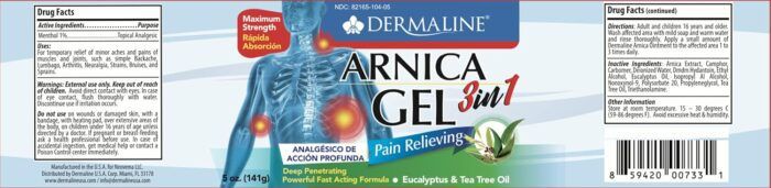 DERMALINE Arnica 3 in 1 Gel, 5oz - Image 2