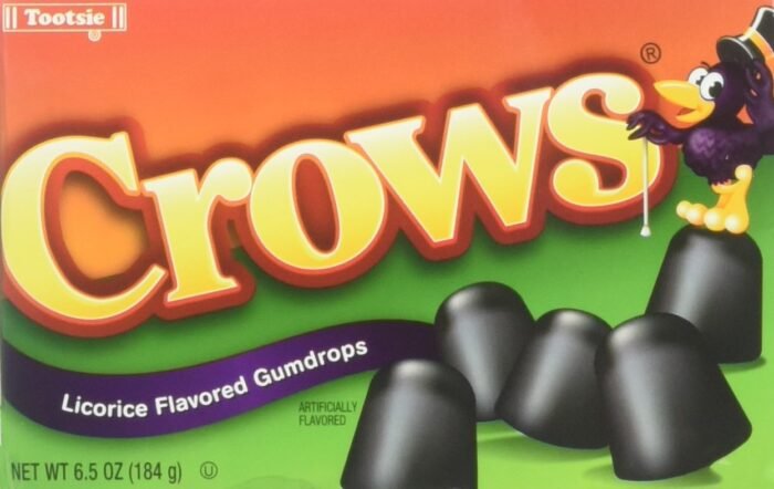tootsie black crows licorice flavored gumdrops image