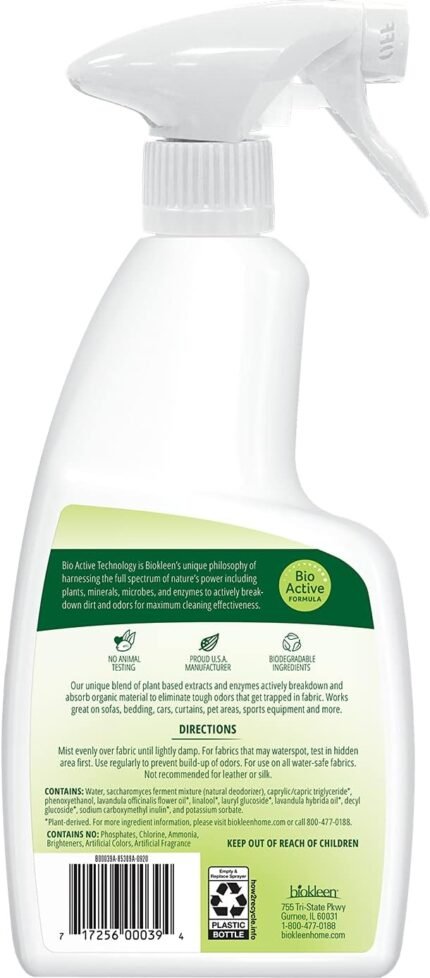 biokleen bac out fresh natural fabric refresher lavendar image