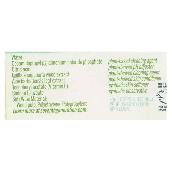 seventh generation free & clear baby wipes image