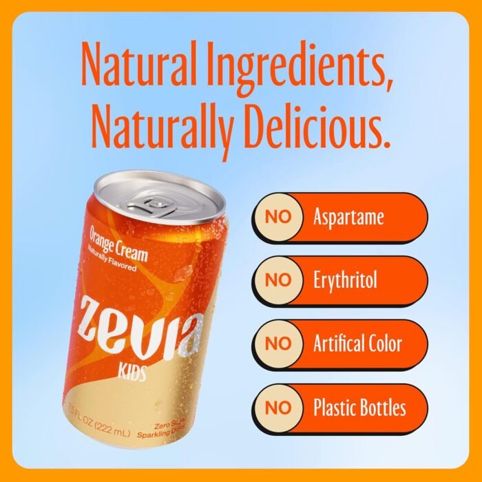 zevia soda orange cream sparkling drink image