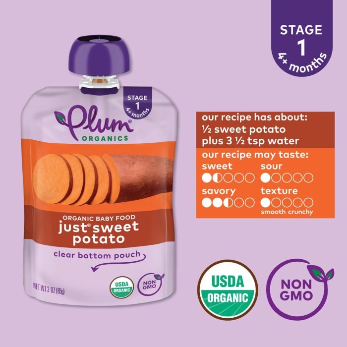 plum organics baby food just sweet pohato image